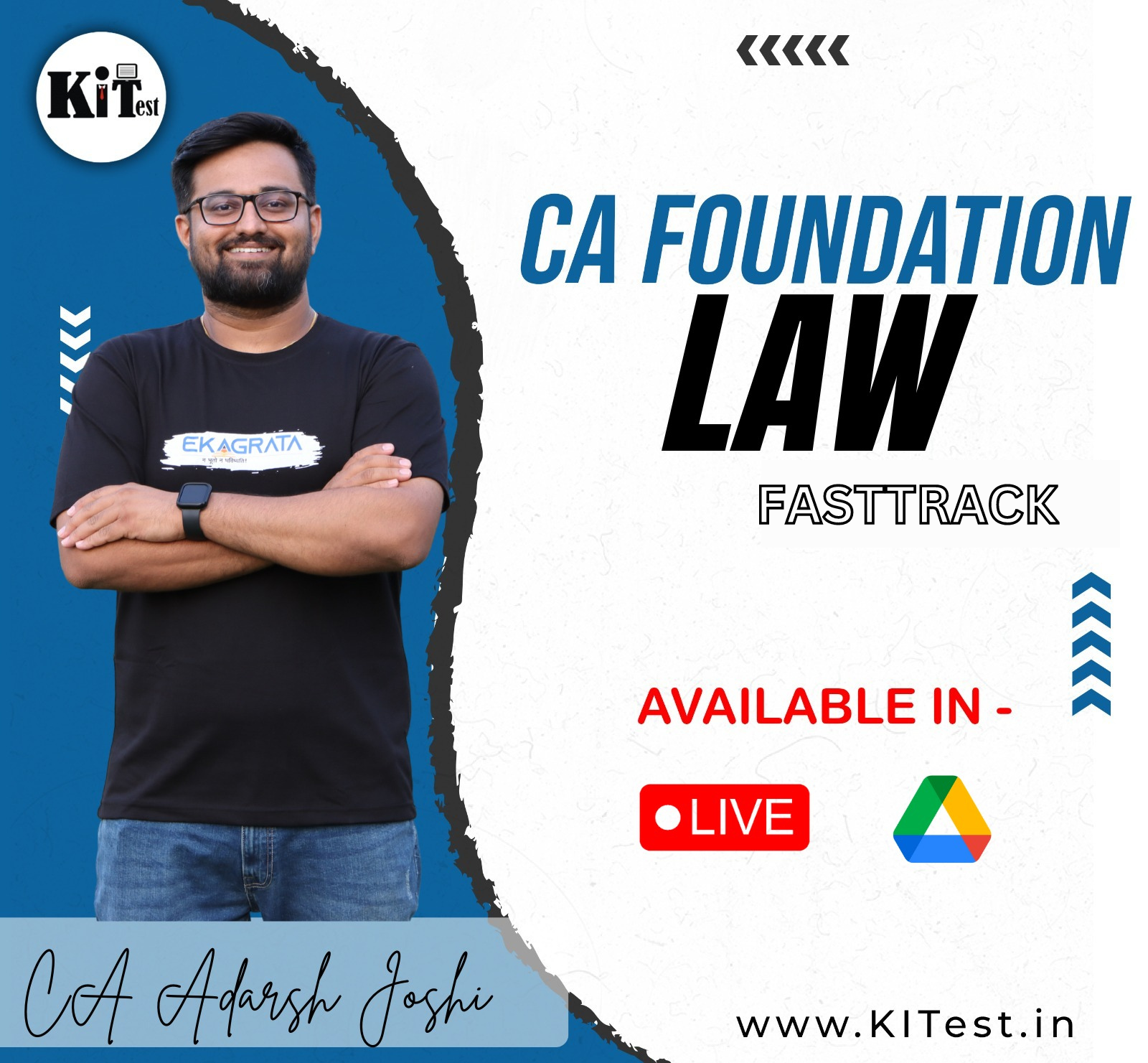 CA Faoundation Law New Syllabus Fastrack Live  Batch By CA Adarsh Joshi